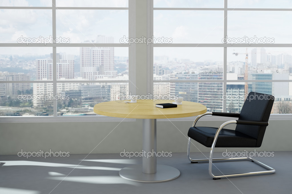Maatwerk houten skyline met geïntegreerd bedrijfslogo